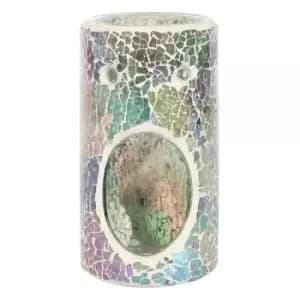 Pillar Light Blue Iridescent Crackle Oil Burner