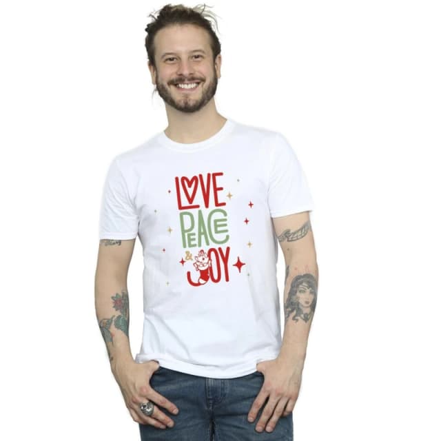 Disney Men The Aristocats Marie Love Peace Joy T-Shirt in White Size: Small White S Male 5063153222113
