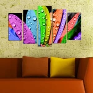5PMDF-43 Multicolor Decorative MDF Painting (5 Pieces)