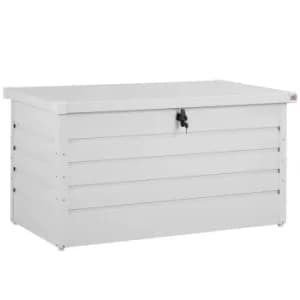 Garden Storage Box White Metal 4x2x2ft Lockable