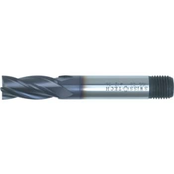 16.00MM HSS-Co 8% Threaded Shank Multi Flute End Mills - TiAlN Coated - Swisstech