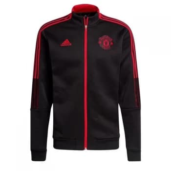 adidas Manchester United Anthem Jacket 2021 2022 Mens - Black/Red