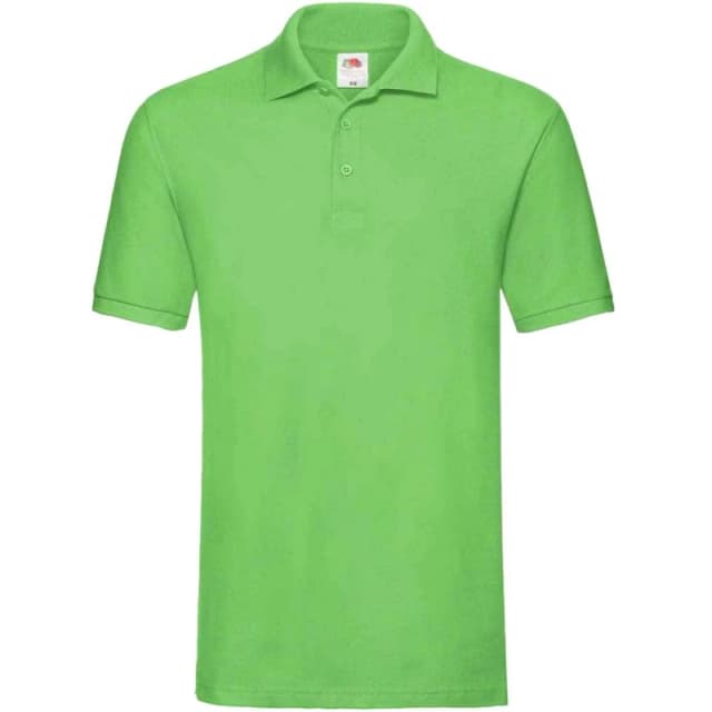 Fruit Of The Loom Fruit of the Loom Men Premium Cotton Pique Polo Shirt in Lime Size: Small Lime S Male 5063527578990