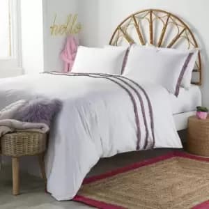 Kids Jazz 100% Cotton Fringed Tasselled Duvet Cover Set, Multi, Double - Appletree