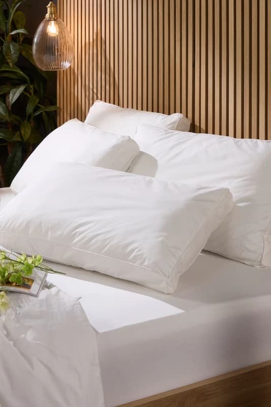 Snuggledown 2 Pack Hotel Luxurious Back Sleeper Medium Support Pillow White