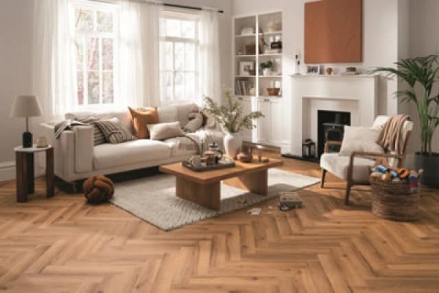 Luvanto Click+ Premium Spc Herringbone Flooring Old English Oak - 6mm With Unizip Loc For Easy Install