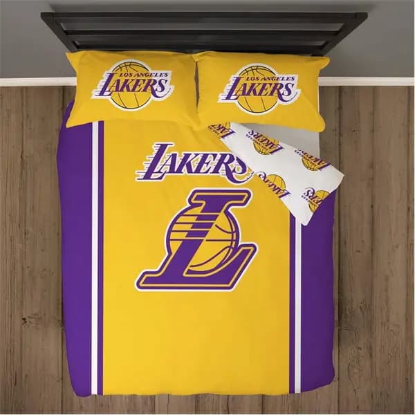 NBA NBA Los Angeles Lakers Double Duvet Duvet Cover Sets Double Yellow 39744113030