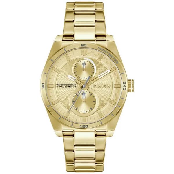 HUGO HUGO Ladies Gold IP Multifunction Bracelet Watch