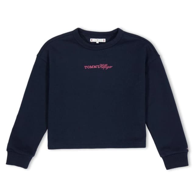 Tommy Hilfiger Kids Crew Sweatshirt Night Navy C1G female 8Y