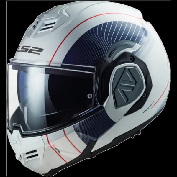 LS2 FF906 Advant Cooper White Blue Modular Helmet Size S