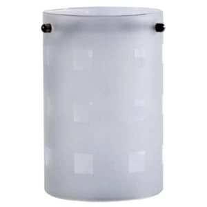 Clear Frosted Etched Cylinder Light Shade D110mm
