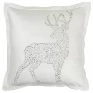 Wonderland Prancer Cushion White