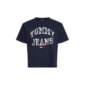 Tommy Jeans College Argyle T Shirt - Blue