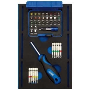 Draper Screwdriver Insert Bits And Driver In 1/4 Drawer EVA Insert Tray (40 Piece)