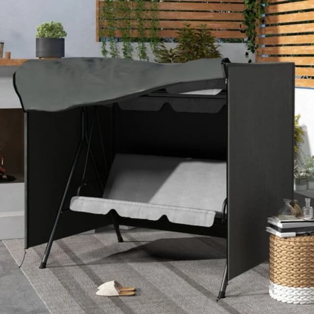 Outsunny Garden Furniture Protector Patio Swing Chair Cover Large Outdoor Grey 84B-445V00CG