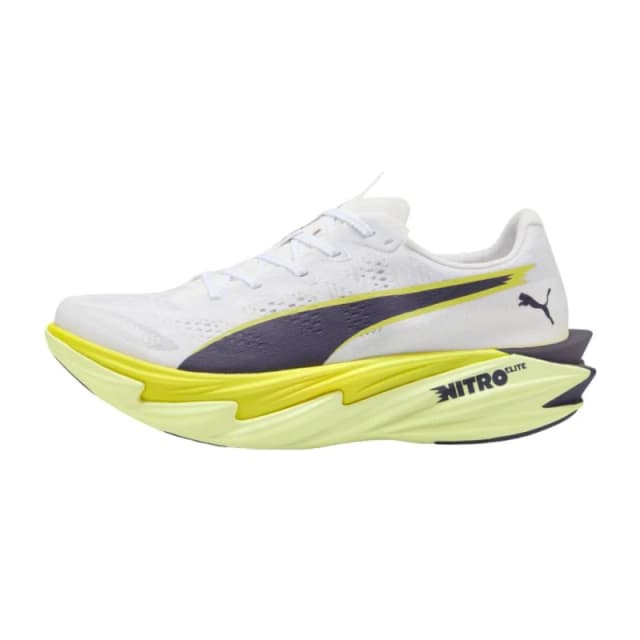 Puma Deviate NITRO Elite 4 White Yellow SS26 Women, Size 38 - EUR