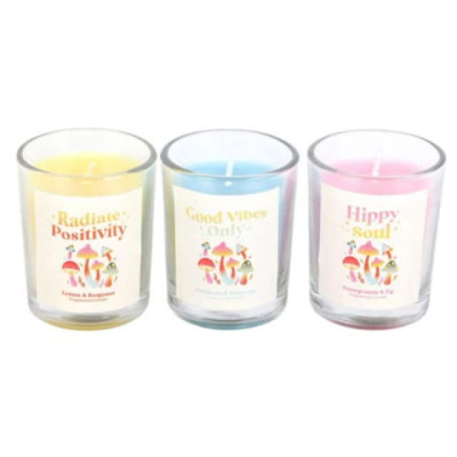 Something Different Something Different Funky Fungi Mushroom Votive Candles (Pack of 3) Multi One Size Unisex 5063703960533