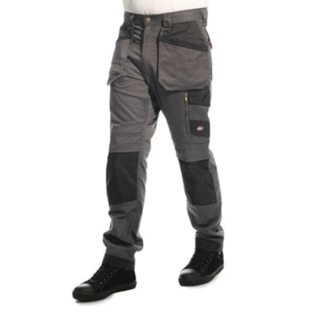 Lee Cooper Workwear Holster Knee Pad Pockets Stretch Cargo Trousers Grey