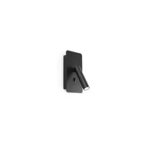 Faro Suau - LED Reading Light Black with USB 3W