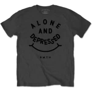 Bring Me The Horizon - Alone & Depressed Unisex Small T-Shirt - Grey