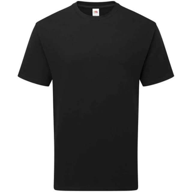 Fruit Of The Loom Fruit of the Loom Men Cotton T-Shirt in Black Size: large Black L Male 5063703669160