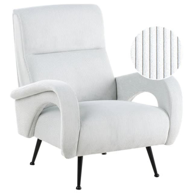 Beliani Jumbo Cord Amrchair Mint Svalov