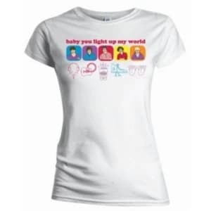 One Direction Line Drawing Skinny White TS: Large