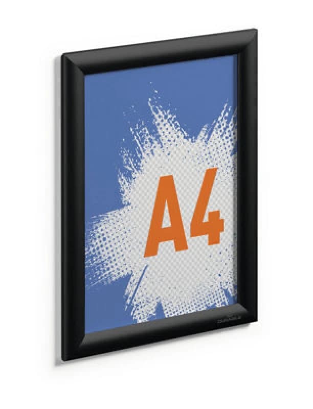 Durable Durable Aluminium Snap Frame Notice Holder A4 Black 479601 479601
