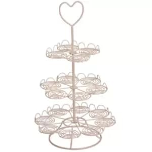 Premier Housewares 3 Tier Cupcake Stand - Cream