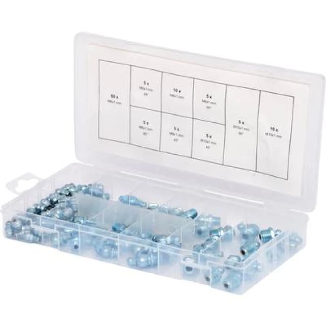 KS Tools KS Tools Variety of grease nipples, M6-8-10x1.0, 110 pcs 970.0030