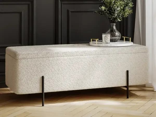 LPD Lola Ivory Boucle Blanket Box