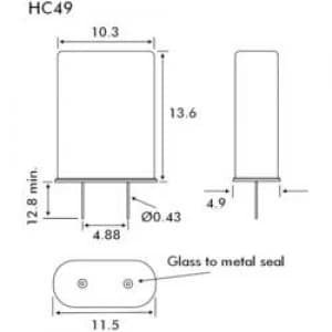 Quartz crystal EuroQuartz QUARZ HC49 HC49 10.000 MHz