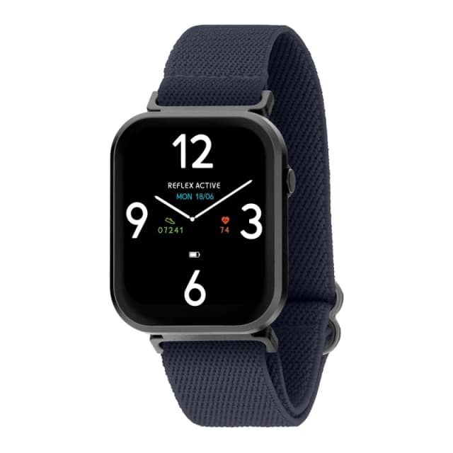 Reflex Active Blue Webbing Strap Calling Smart Watch