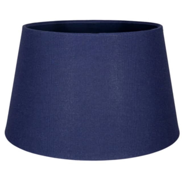Happy Homewares Traditional 30Cm Midnight Blue Linen Fabric Drum Table/pendant Shade 60W Maximum