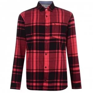Original Penguin Long Sleeve Check Shirt - Red 617