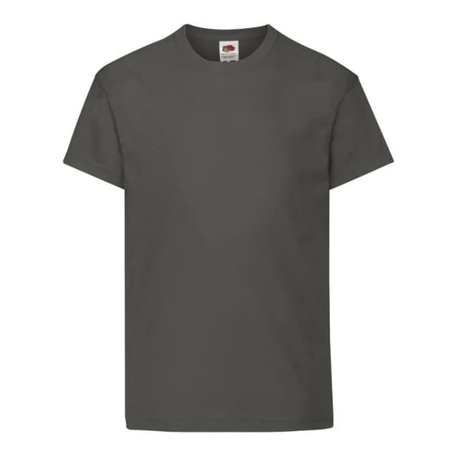 Fruit of the Loom Original T-Shirt in Mid Grey Size: 12-13 Years Mid Grey Unisex 12-13 Years