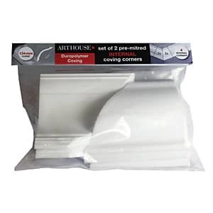 Wickes Duropolymer Coving Internal Corner 134mm Pack 2