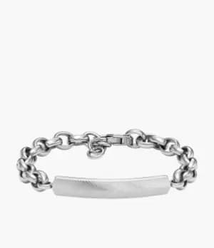 Fossil Men Harlow Linear Texture Stainless Steel Chain Bracelet