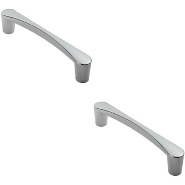 Loops 2x Curved D Shape Pull Handle 181 x 20mm 160mm Fixing Centres Polished Chrome Multi unisex