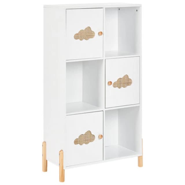 Beliani Shelving Unit Cloudy 111cm White