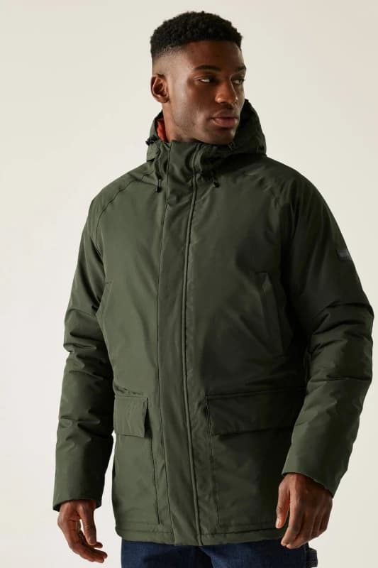 Regatta Regatta Men Savon Hooded Waterproof Breathable Insulated Jacket in Green Size: Small Green S Male 5063516100898