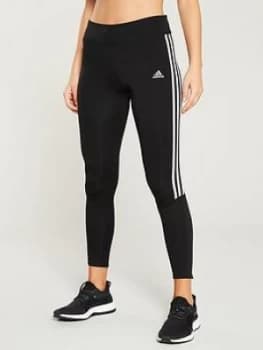 adidas Run 3 Stripe Tight - Black, Size 2Xs, Women