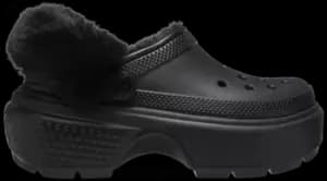 Crocs Stomp Lined Clogs Unisex Black W4/M3