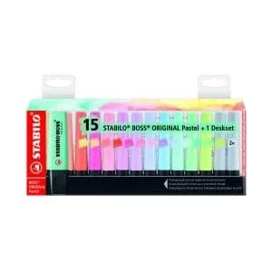 Stabilo Original Boss Highlighters Deskset Pastel Pack of 15 7015-02-5