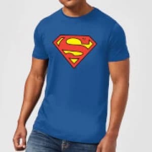 DC Originals Official Superman Shield Mens T-Shirt - Royal Blue - L
