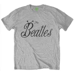The Beatles Bug Logo Mens Large T-Shirt - Grey