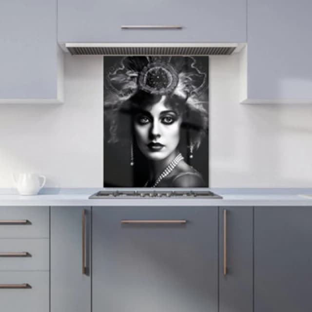 Warren Reed Designer Edwardian Showgirl Splashart Kitchen Splashback