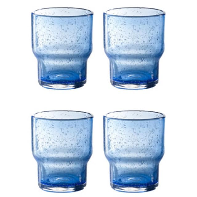 Sur La Table Colour Me Happy Set Of 4 Blue Glass Tumblers 1E+13