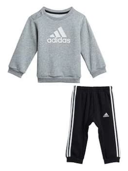 Adidas Infants Unisex Badge Of Sport Crew & Jog Pant Set