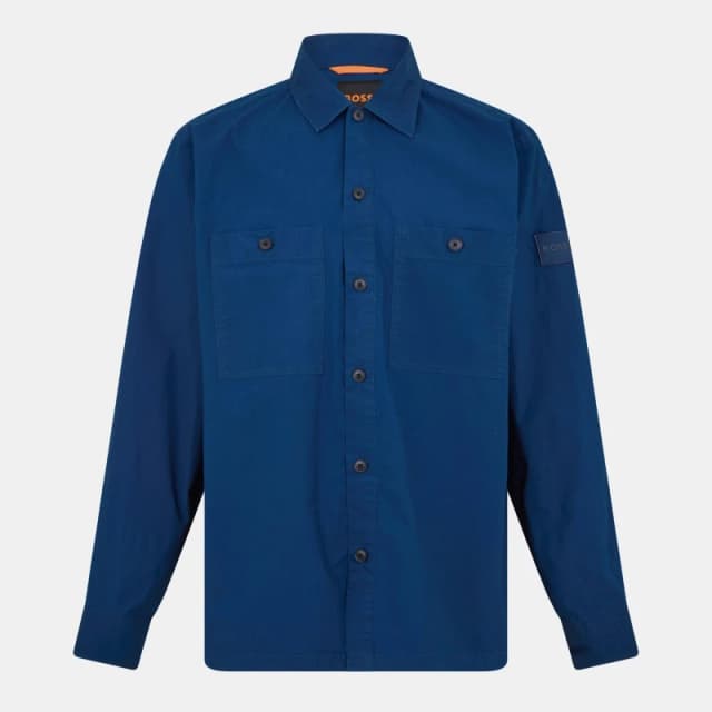 Boss Mens Locky 2 Overshirt Open Blue 466 male S